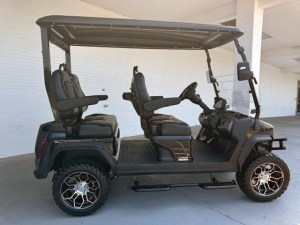 Black Out Evolution Maverick 4 Forward Seating Golf Cart 03